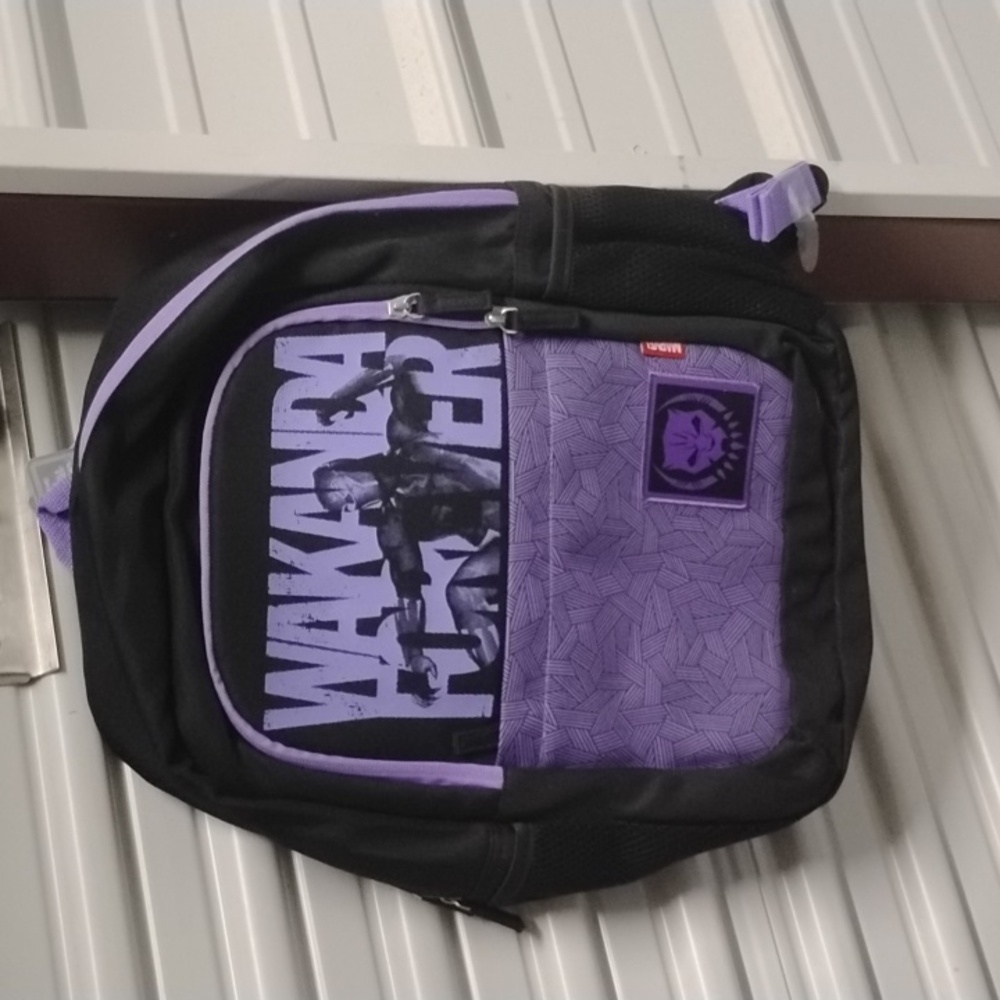 Disney Marvel wakanda forever black and purple backpack